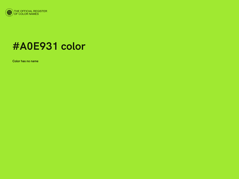 #A0E931 color image
