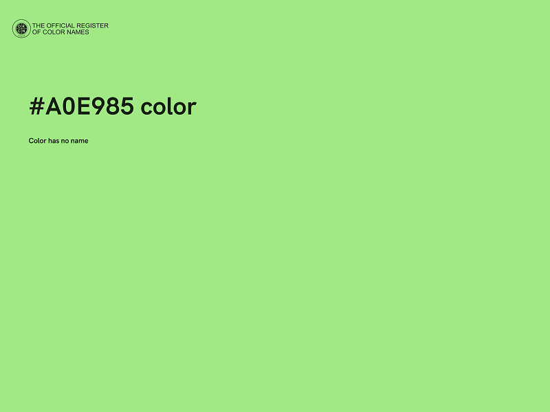 #A0E985 color image