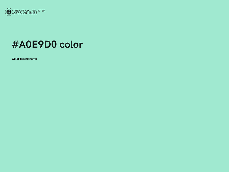 #A0E9D0 color image