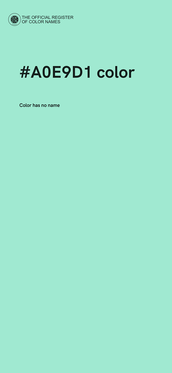 #A0E9D1 color image