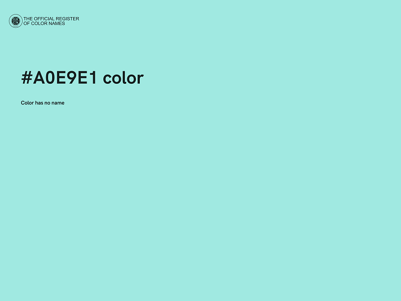 #A0E9E1 color image