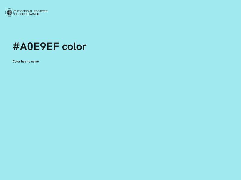 #A0E9EF color image