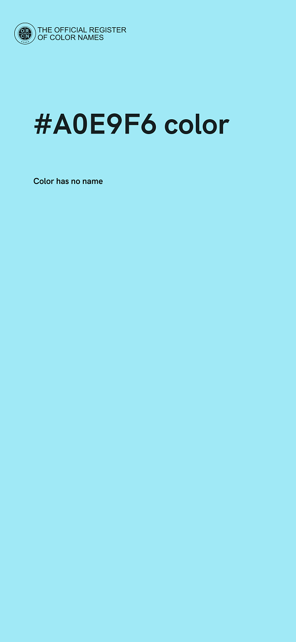 #A0E9F6 color image
