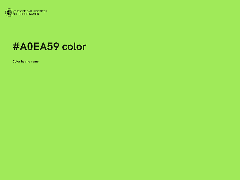 #A0EA59 color image