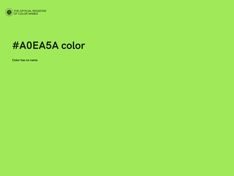 #A0EA5A color image