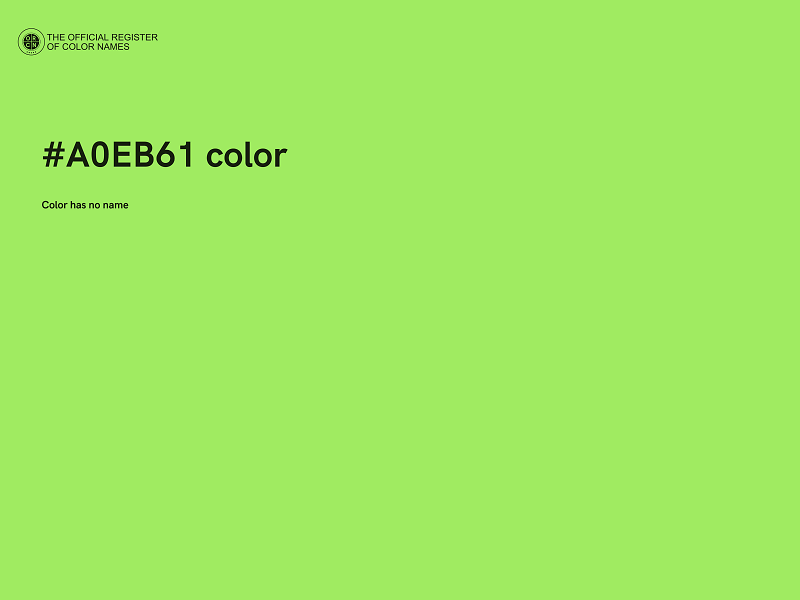 #A0EB61 color image