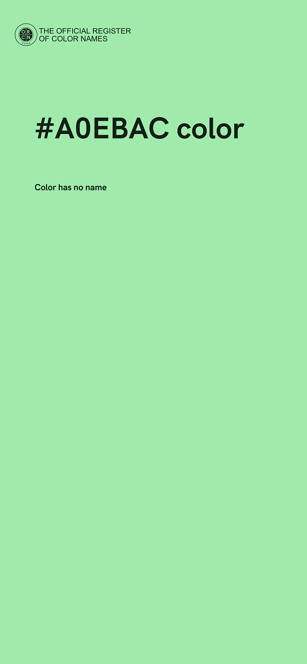 #A0EBAC color image