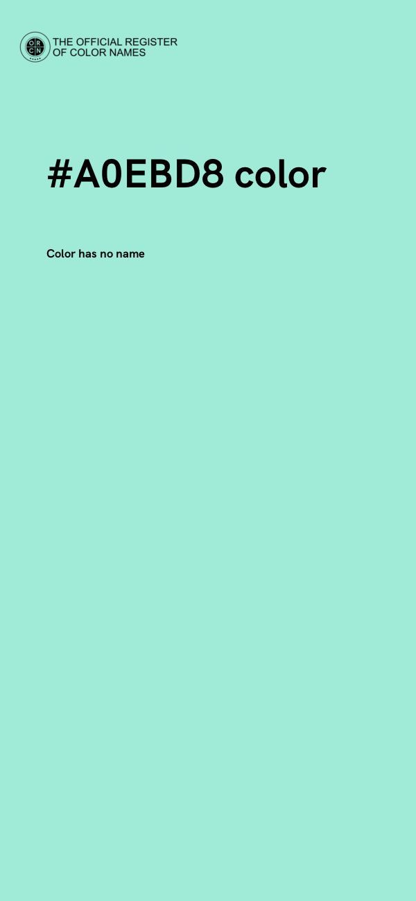 #A0EBD8 color image