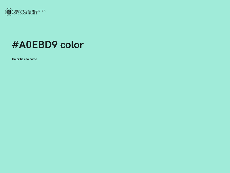 #A0EBD9 color image