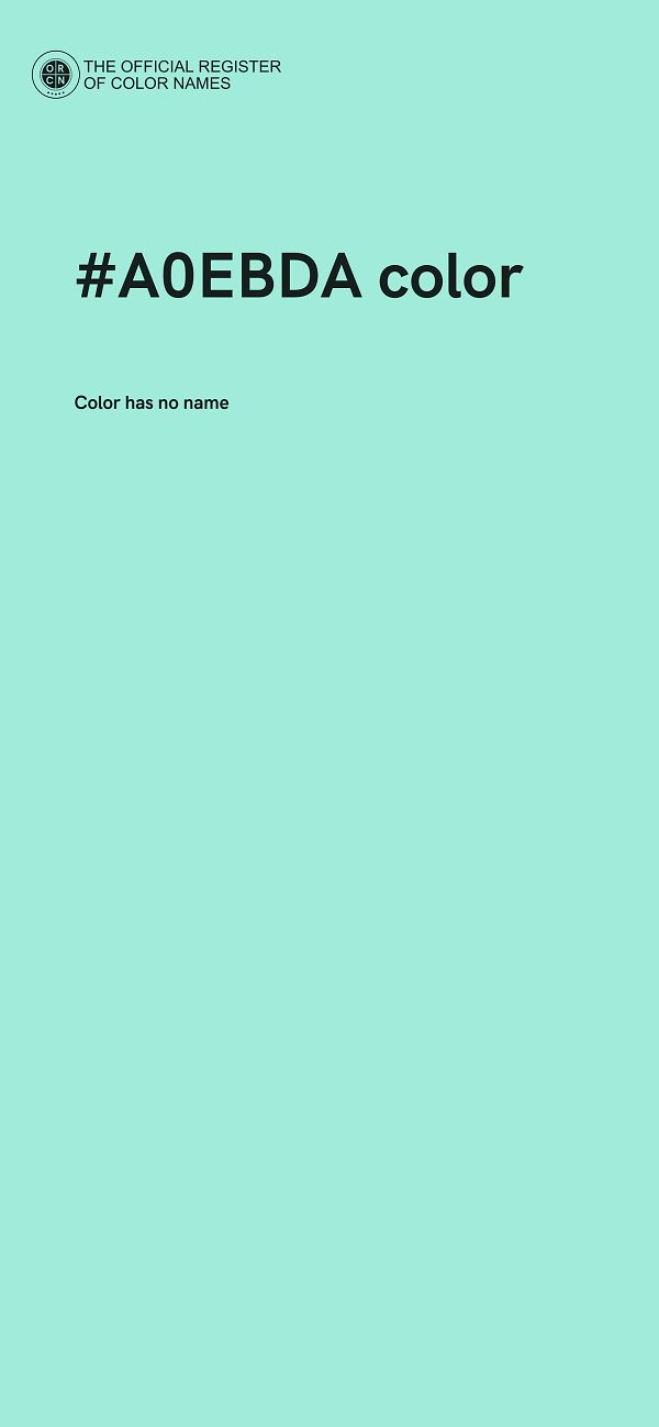 #A0EBDA color image