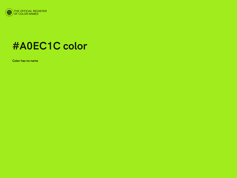 #A0EC1C color image
