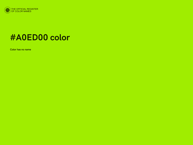 #A0ED00 color image