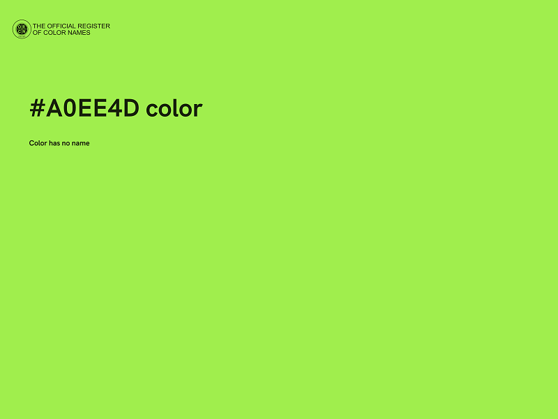 #A0EE4D color image