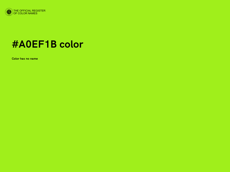 #A0EF1B color image