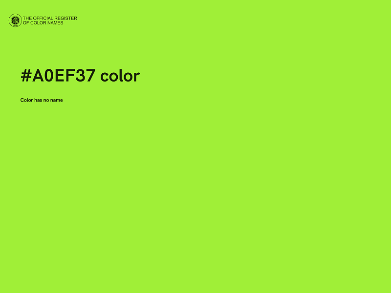 #A0EF37 color image