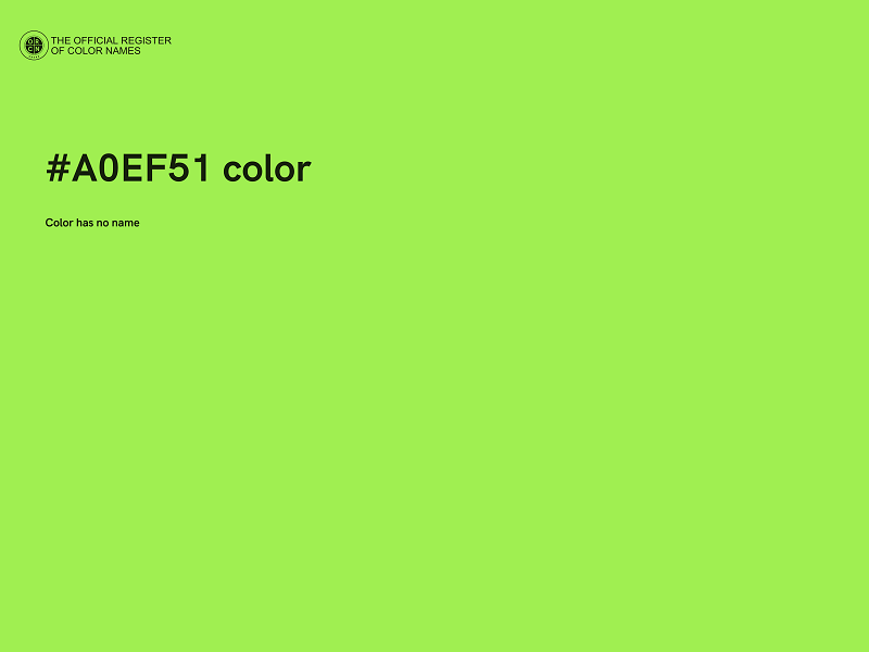 #A0EF51 color image