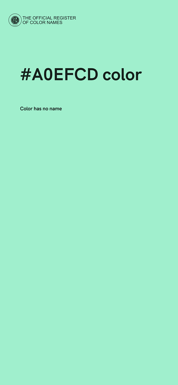 #A0EFCD color image