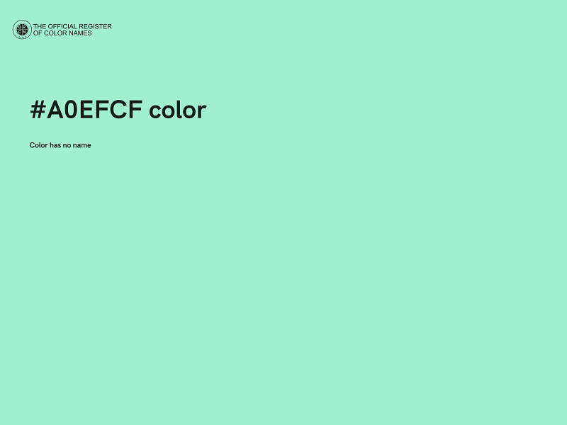 #A0EFCF color image