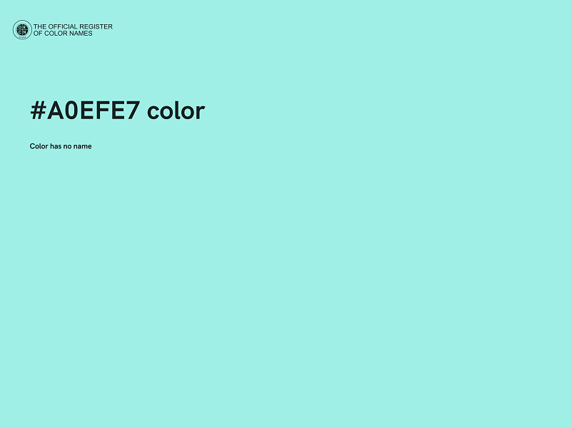 #A0EFE7 color image