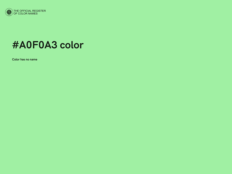 #A0F0A3 color image