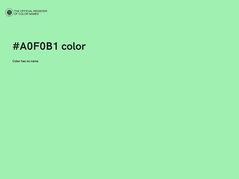 #A0F0B1 color image