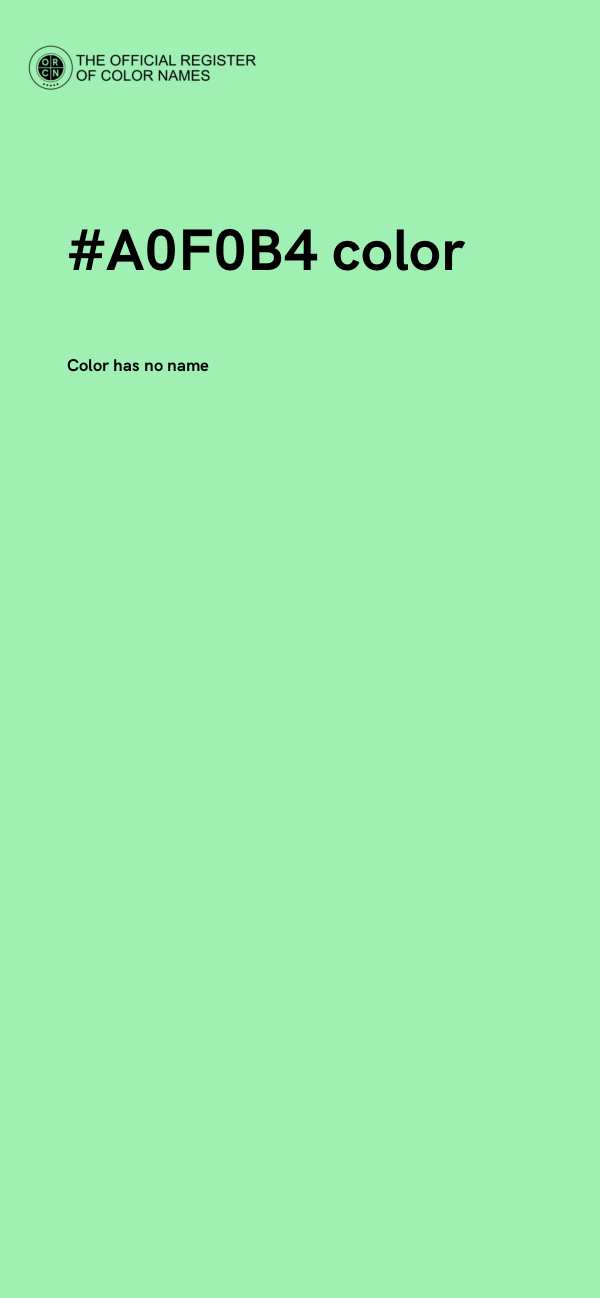 #A0F0B4 color image