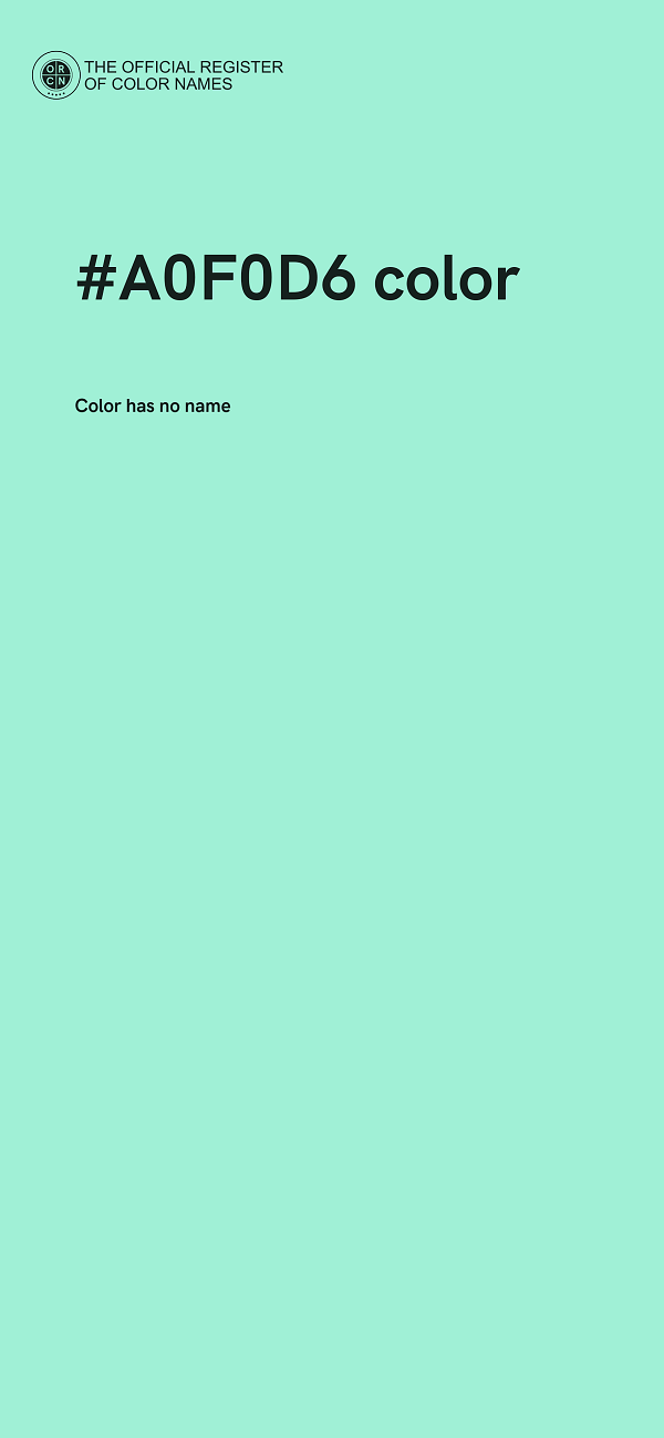 #A0F0D6 color image