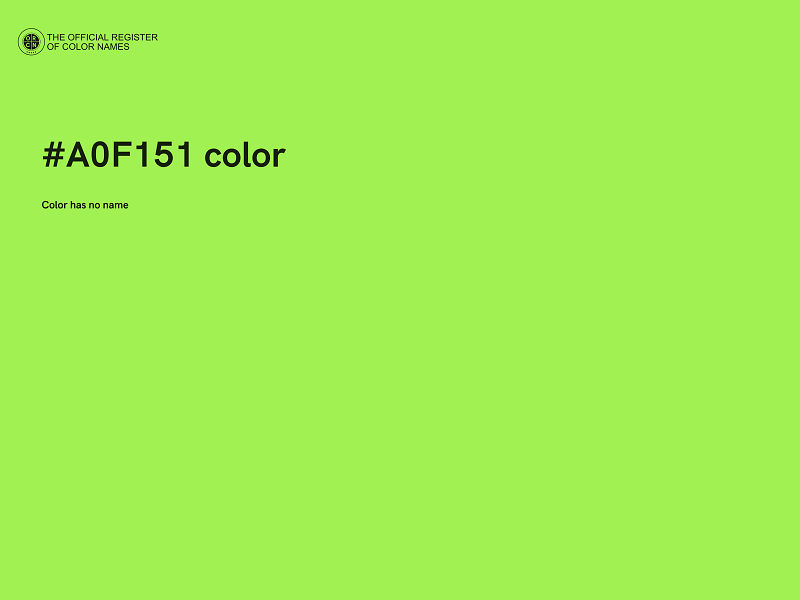 #A0F151 color image