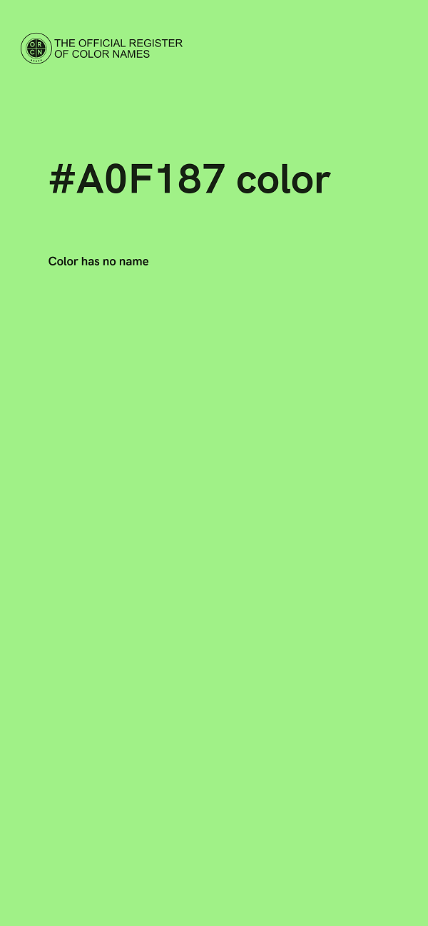 #A0F187 color image