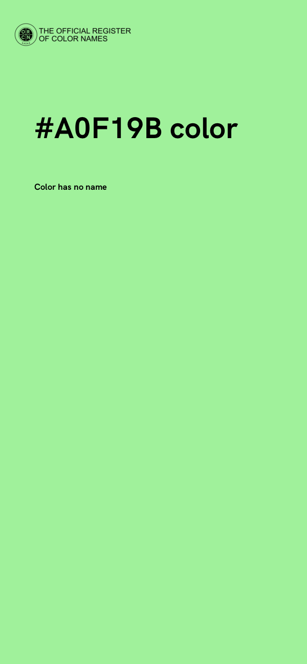 #A0F19B color image