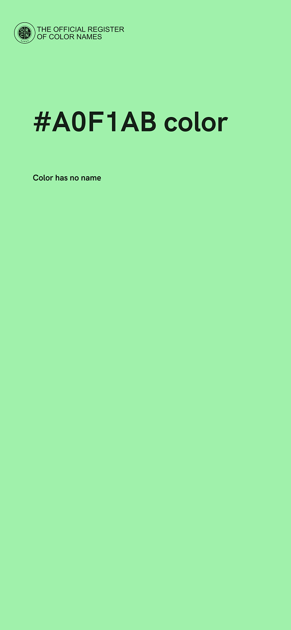 #A0F1AB color image