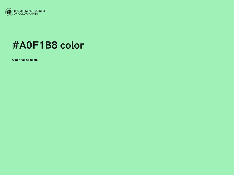 #A0F1B8 color image