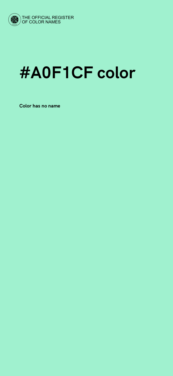 #A0F1CF color image
