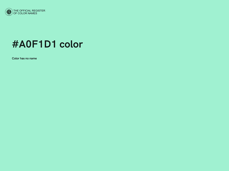 #A0F1D1 color image