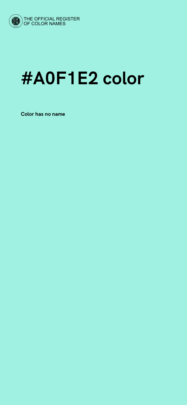 #A0F1E2 color image