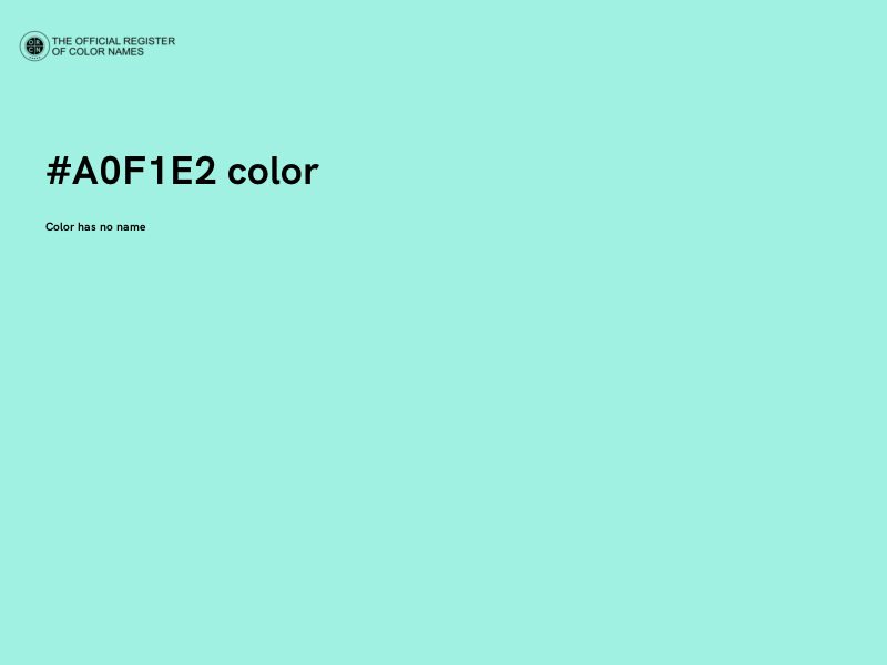 #A0F1E2 color image