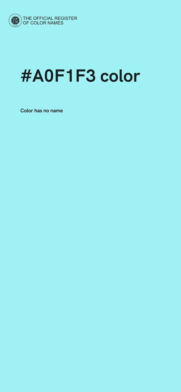 #A0F1F3 color image