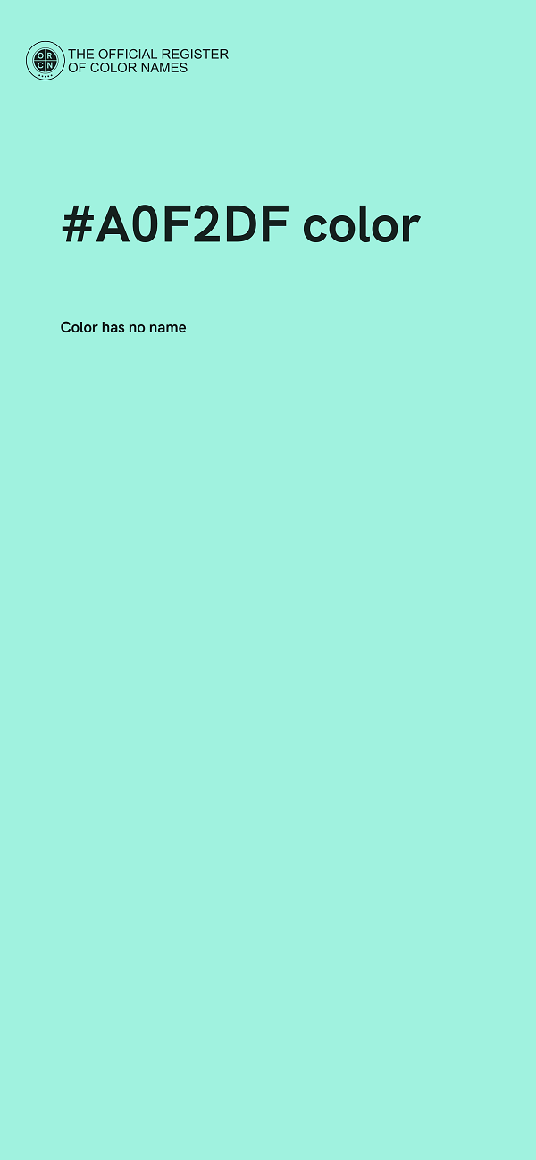 #A0F2DF color image