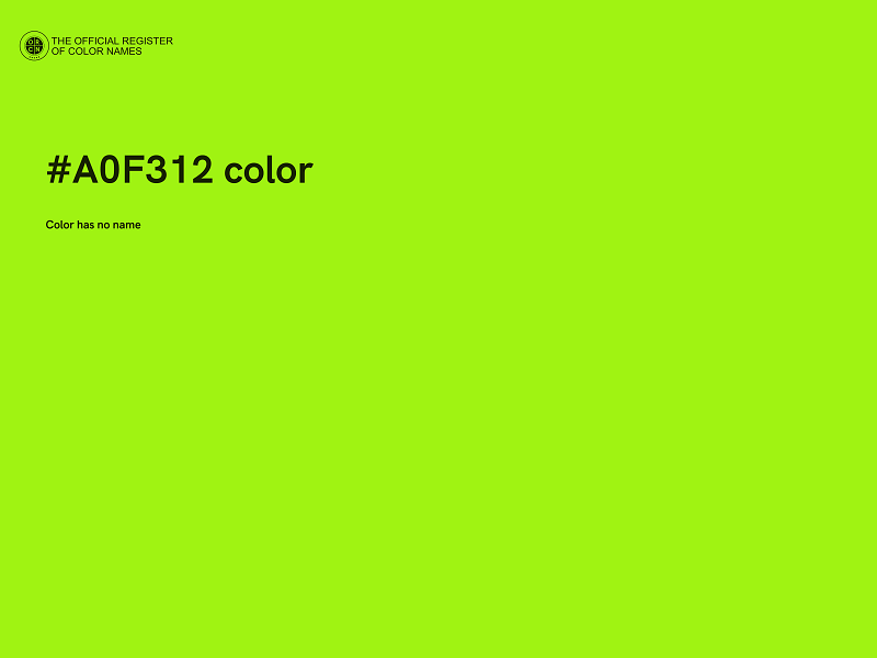 #A0F312 color image