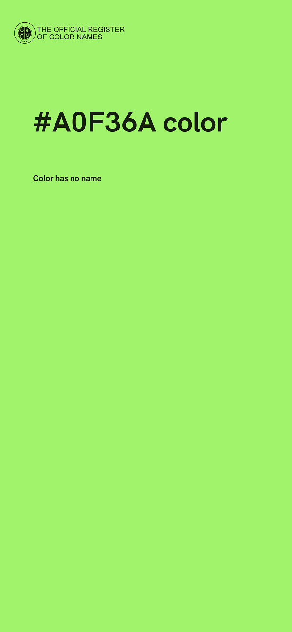 #A0F36A color image