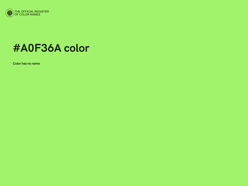 #A0F36A color image