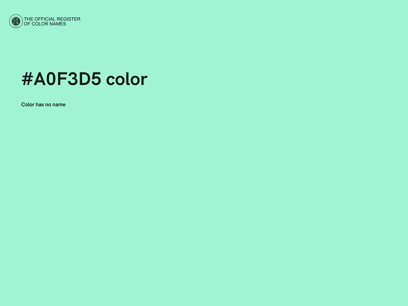#A0F3D5 color image