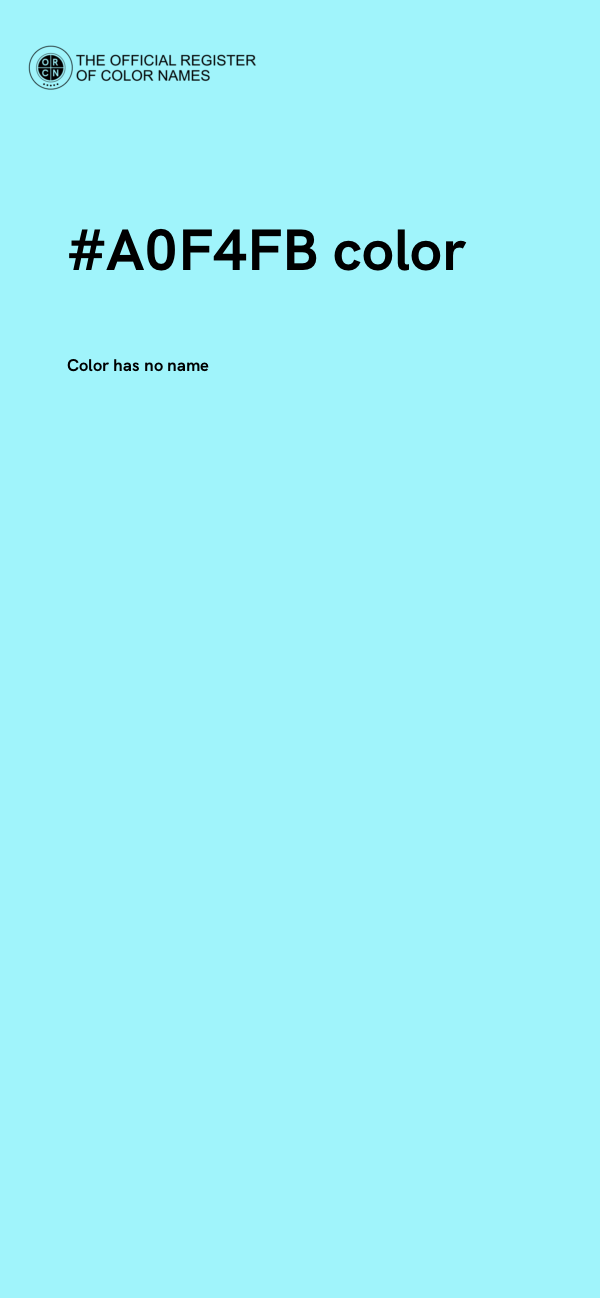 #A0F4FB color image