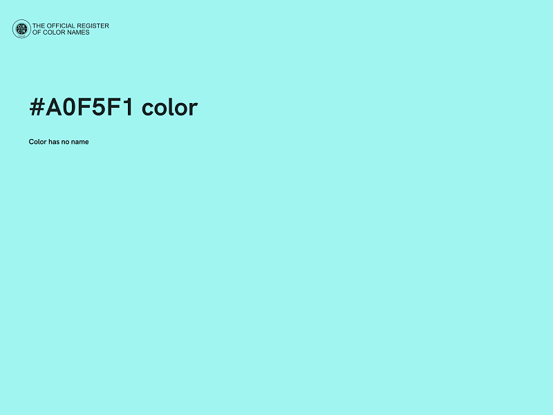 #A0F5F1 color image