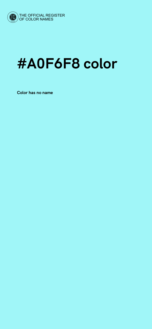 #A0F6F8 color image