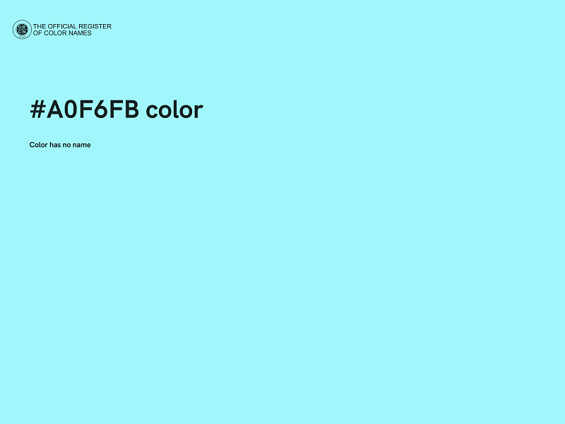 #A0F6FB color image