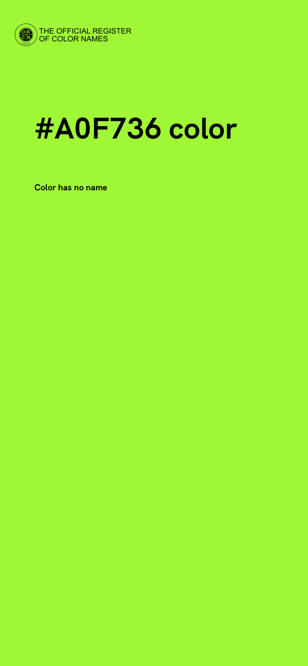 #A0F736 color image