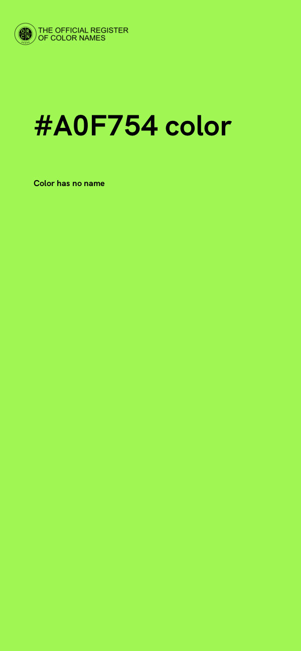 #A0F754 color image