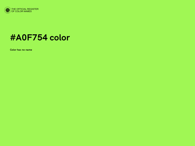 #A0F754 color image