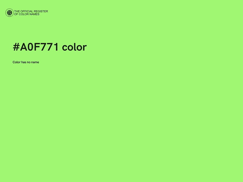 #A0F771 color image